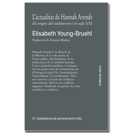 L'actualitat de Hannah Arendt. Els orígens del totalitarisme i el segle XXI